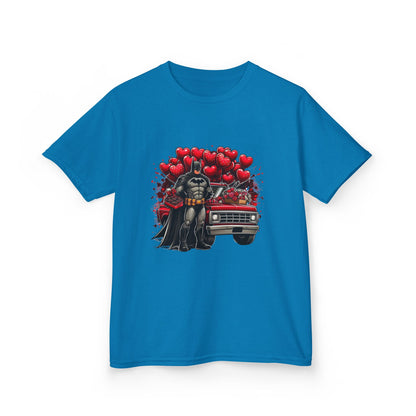 Kids Vader Valentine T‑Shirt — Darth Vader with Hearts and Vintage Car