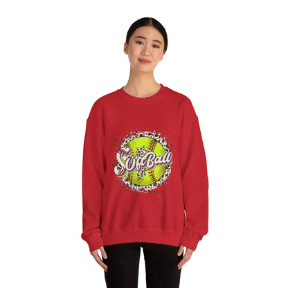 Softball Graphic Crewneck Sweatshirt – Neon Softball Design