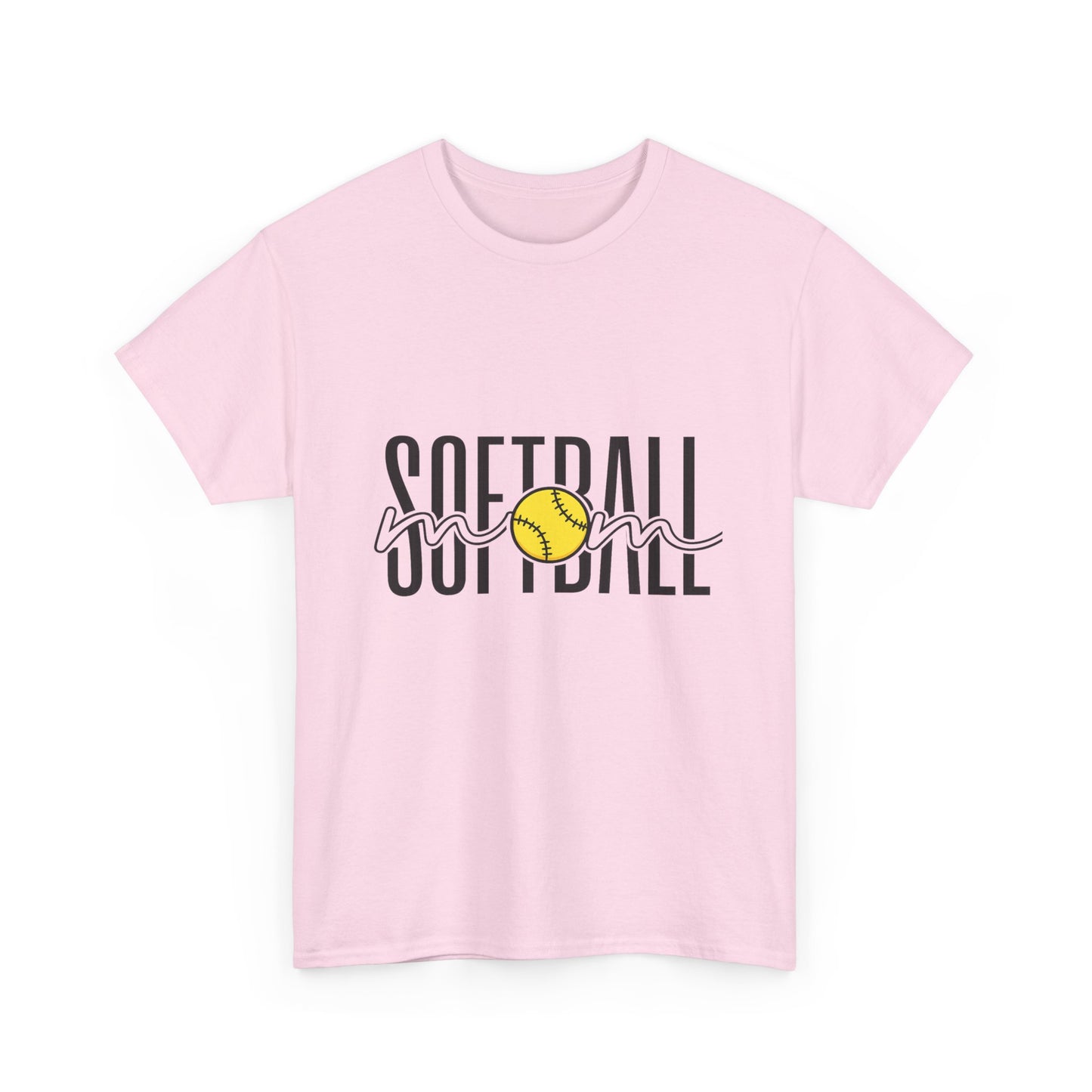 Softball Mom/Player Tee — Retro Script Softball Graphic T-Shirt
