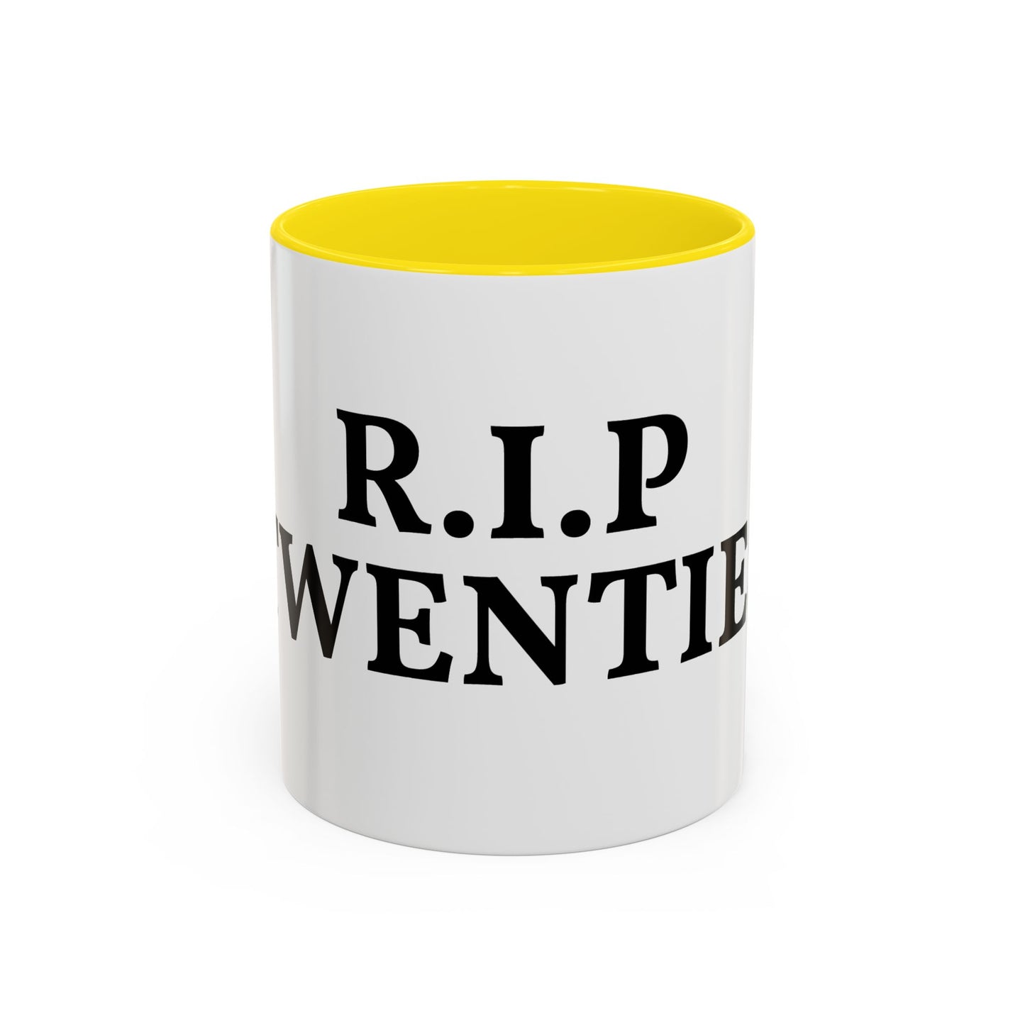 R.I.P Twenties Coffee Mug — Funny 20s Farewell Accent Mug