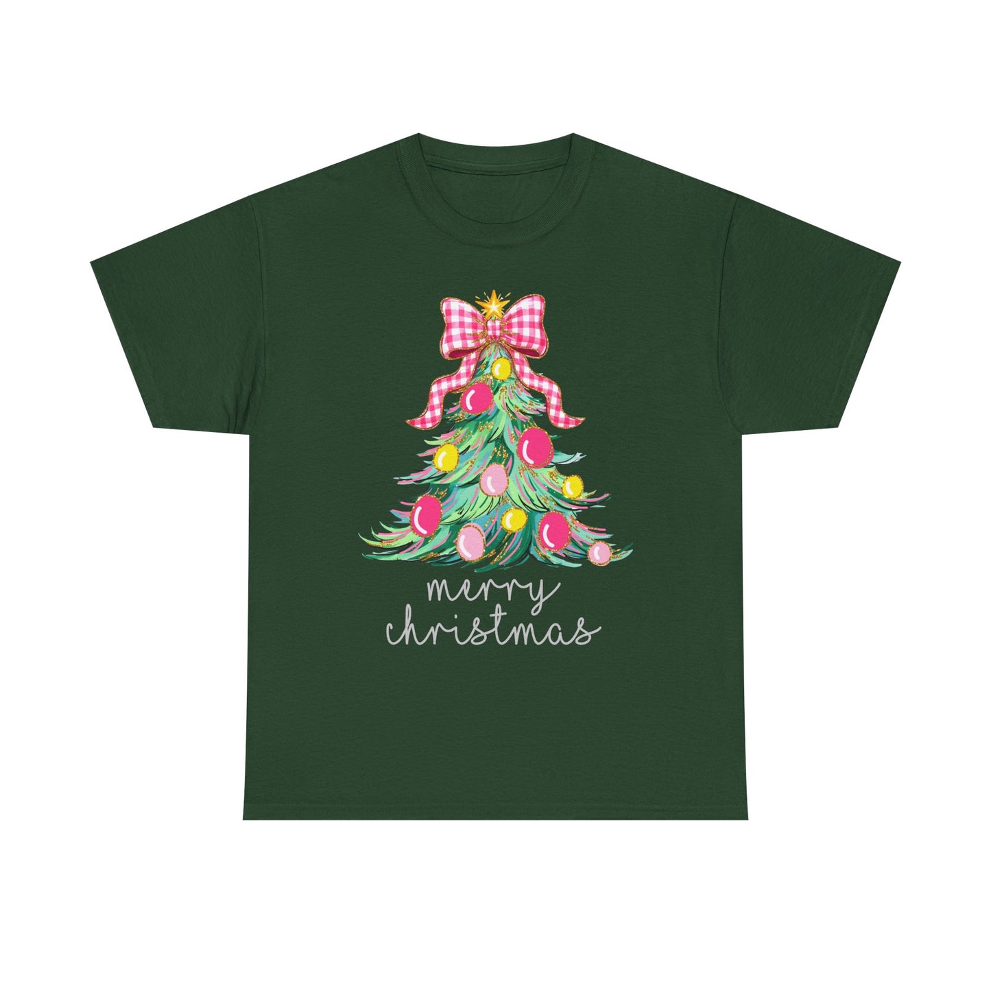 Merry Christmas Tree Unisex Heavy Cotton Tee