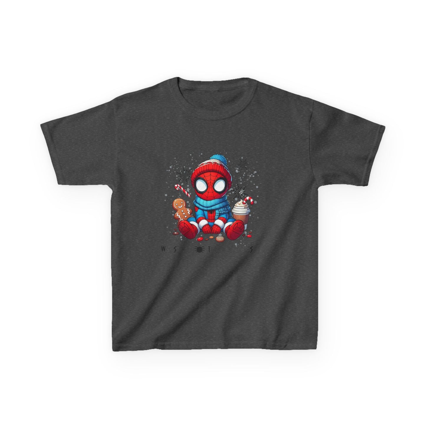 Kids Tee — Cozy Winter Superhero with Cookies & Hot Cocoa