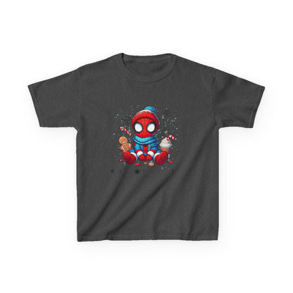 Kids Tee — Cozy Winter Superhero with Cookies & Hot Cocoa