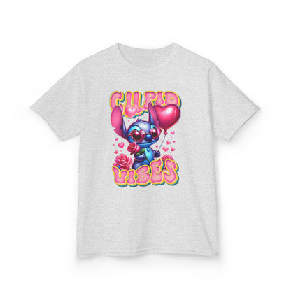 Kids Tee — 'Cupid Vibes' Cute Cartoon Cupid Character Valentine Shirt