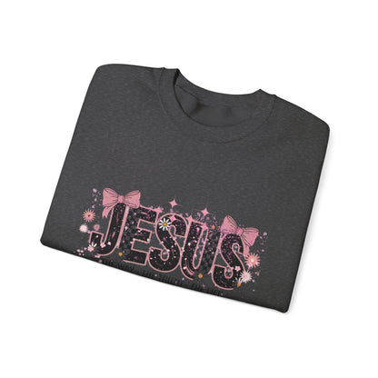 Jesus Floral Crewneck Sweatshirt – The Way The Truth The Life Christian Pullover