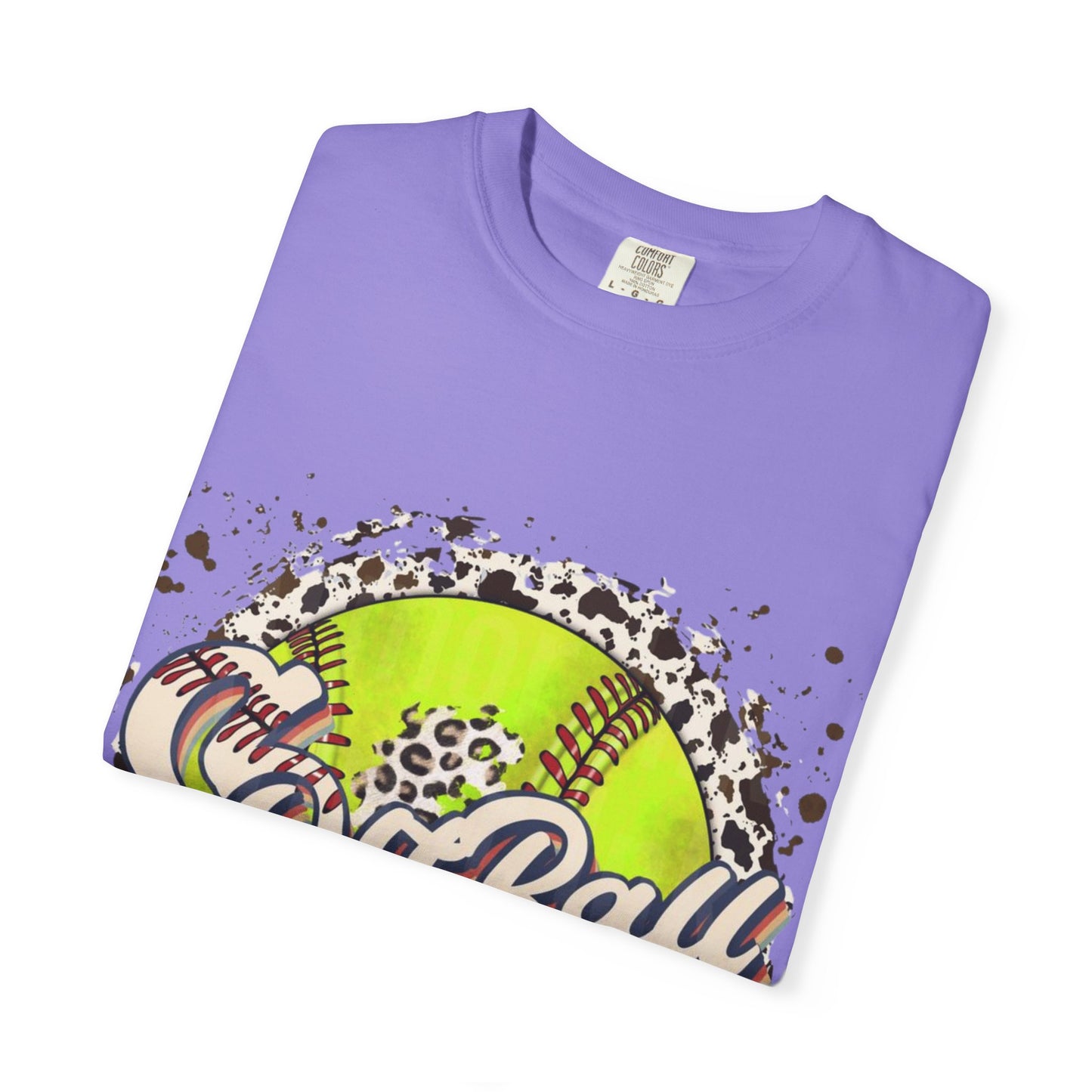 Softball Vintage Graphic T-Shirt — Neon Softball Logo Tee