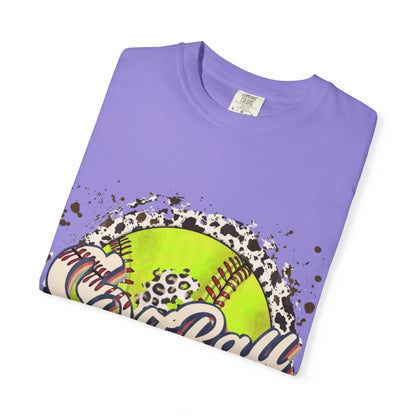 Softball Vintage Graphic T-Shirt — Neon Softball Logo Tee