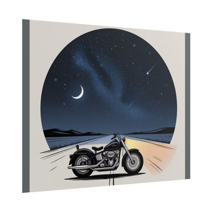 Motorcycle Night Sky Rolled Posters