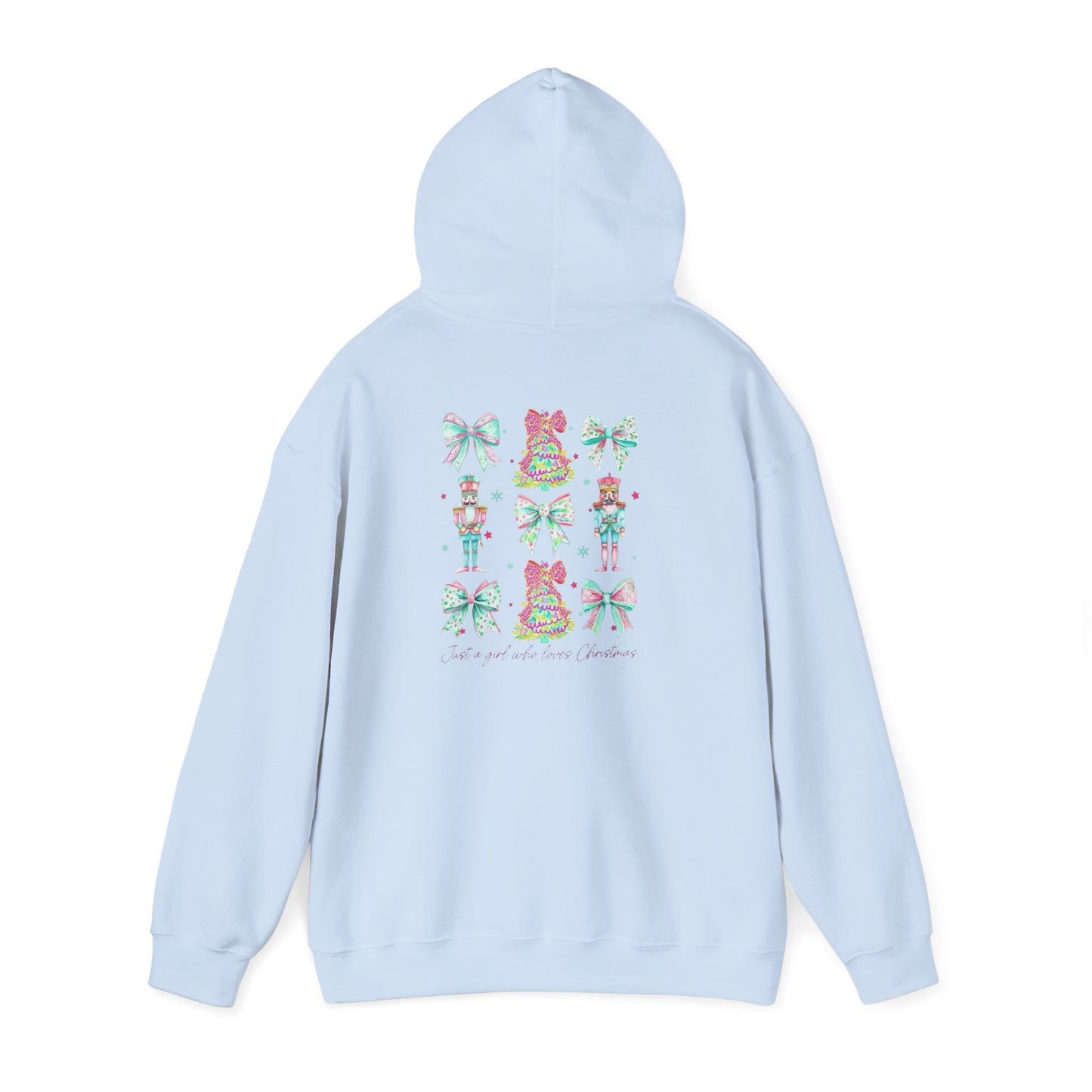 Just a Girl Who Loves Christmas- Whimsical Hooded Sweatshirt