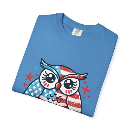 Patriotic 'Hoot for Freedom' Owl T-Shirt