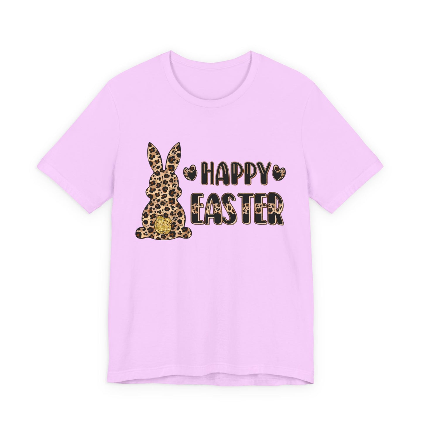 Leopard Print 'Happy Easter' Bunny Tee