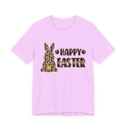 Leopard Print 'Happy Easter' Bunny Tee