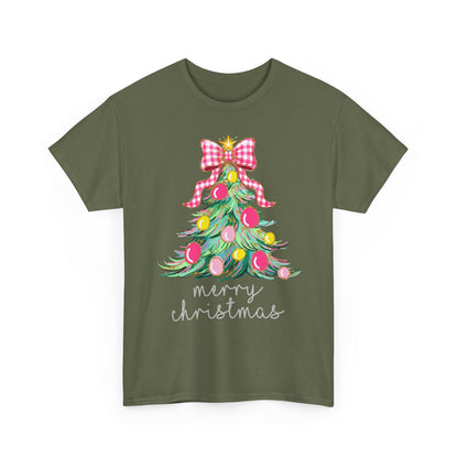 Merry Christmas Tree Unisex Heavy Cotton Tee