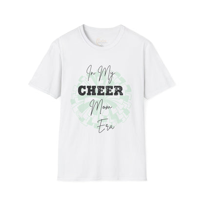 Cheer Mom T‑Shirt — "In My Cheer Mom Era" Graphic Tee | Soft White Cheerleading Gift
