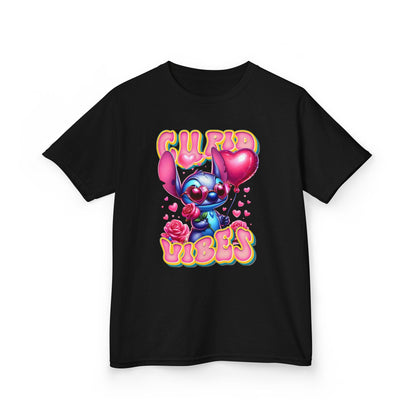 Kids Tee — 'Cupid Vibes' Cute Cartoon Cupid Character Valentine Shirt