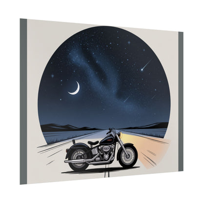 Motorcycle Night Sky Rolled Posters