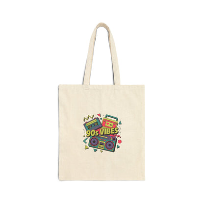90s vibe Cotton Canvas Tote Bag