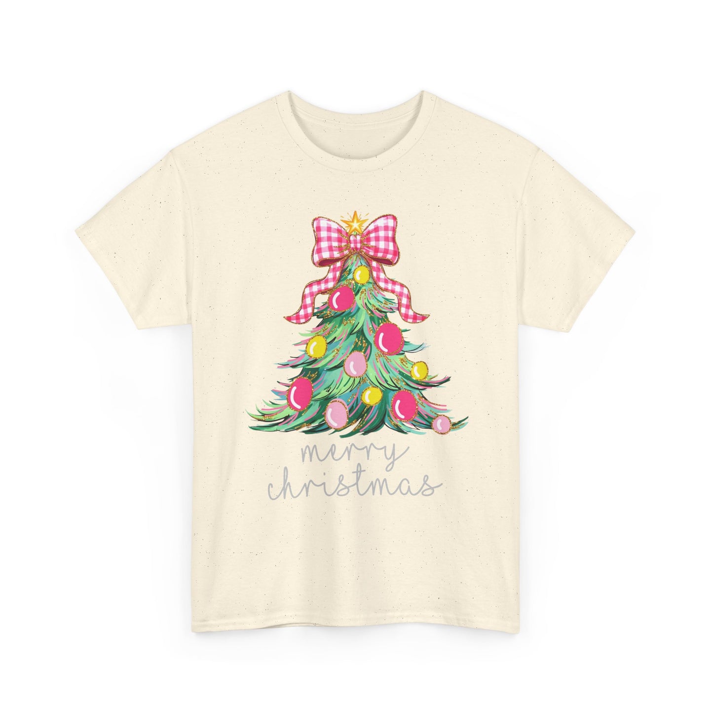 Merry Christmas Tree Unisex Heavy Cotton Tee
