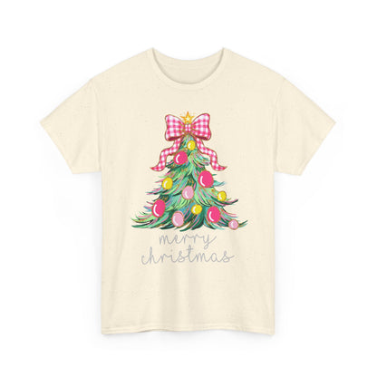 Merry Christmas Tree Unisex Heavy Cotton Tee