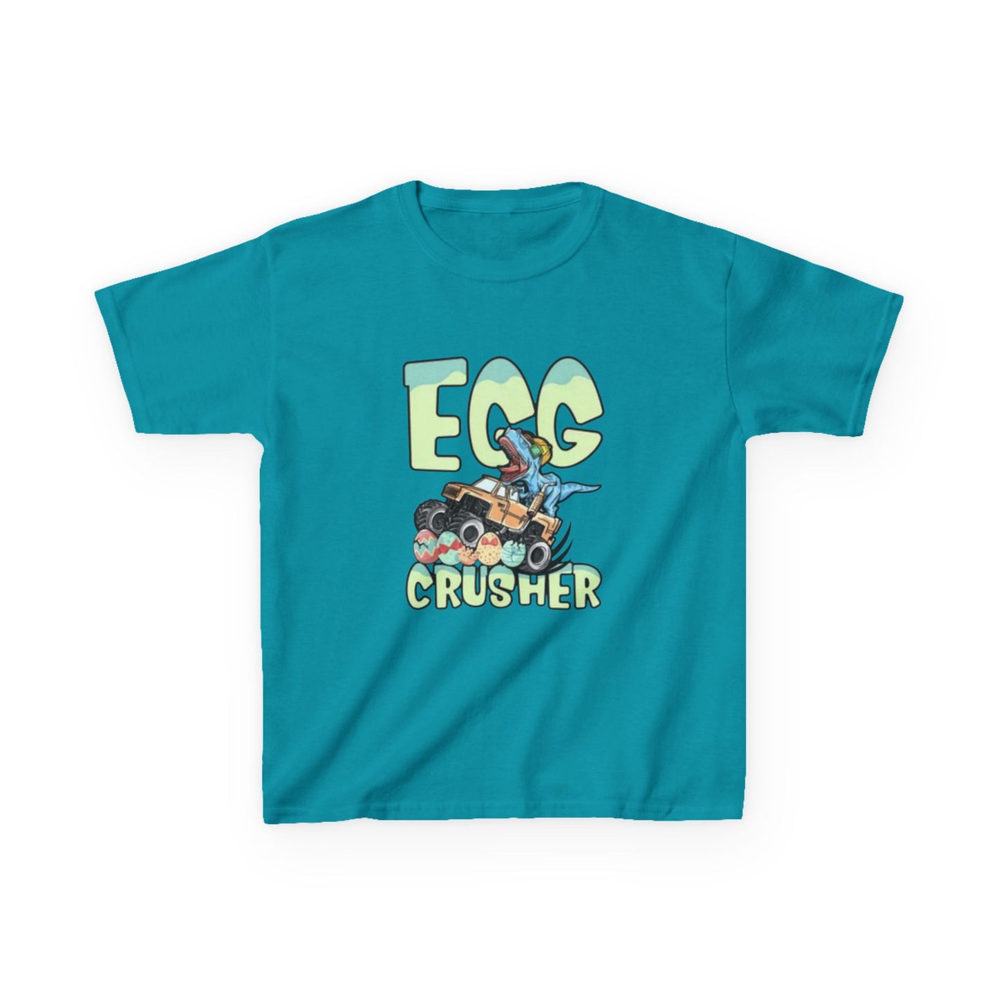 Kids T‑Shirt — 'Egg Crusher' Cartoon Truck Easter Tee