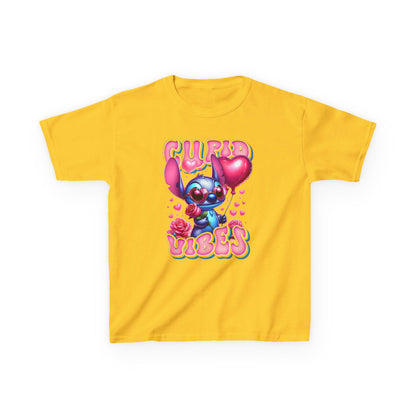 Kids Tee — 'Cupid Vibes' Cute Cartoon Cupid Character Valentine Shirt
