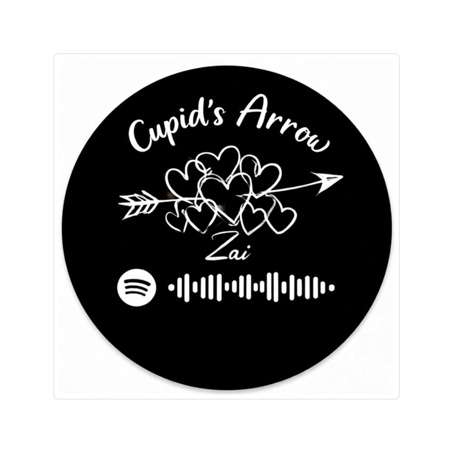 Black Sticker- Cupid’s Arrow – Spotify Code Sticker