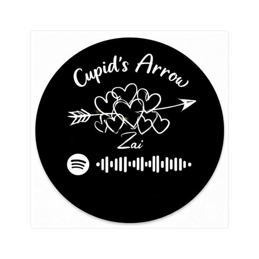 Black Sticker- Cupid’s Arrow – Spotify Code Sticker