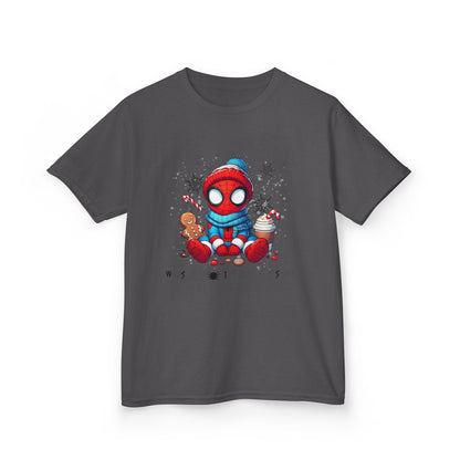 Kids Tee — Cozy Winter Superhero with Cookies & Hot Cocoa