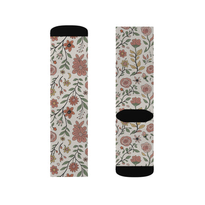 Floral Sublimation Socks | Cozy