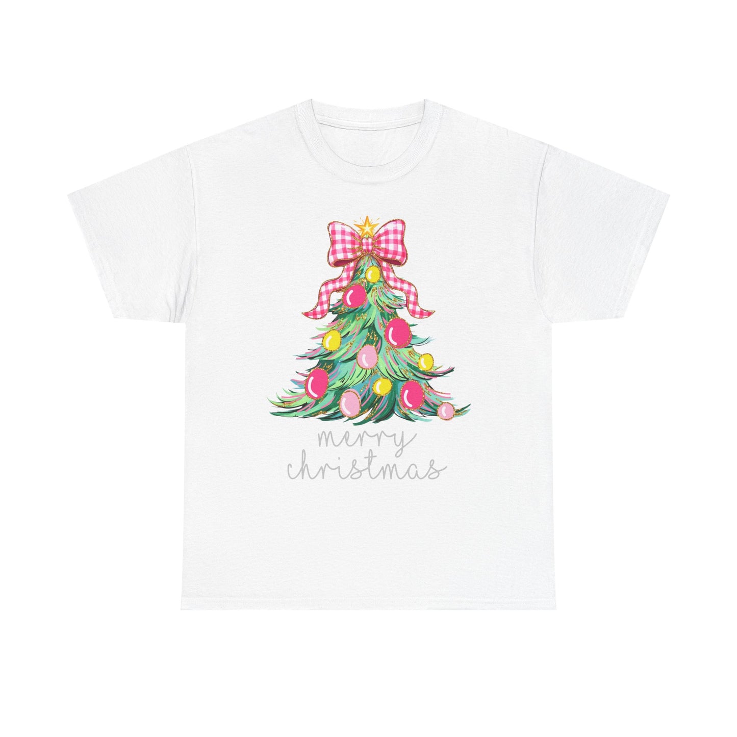 Merry Christmas Tree Unisex Heavy Cotton Tee