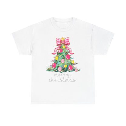 Merry Christmas Tree Unisex Heavy Cotton Tee