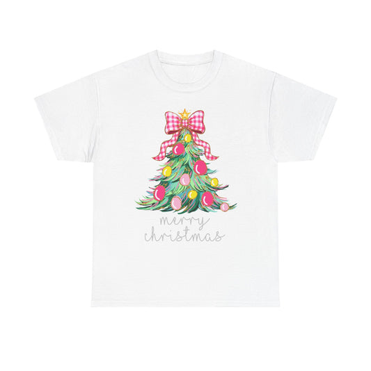 Merry Christmas Tree Unisex Heavy Cotton Tee