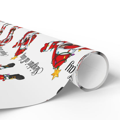 Sleighin' Santa- Wrapping Paper – Festive Holiday Gift Wrap