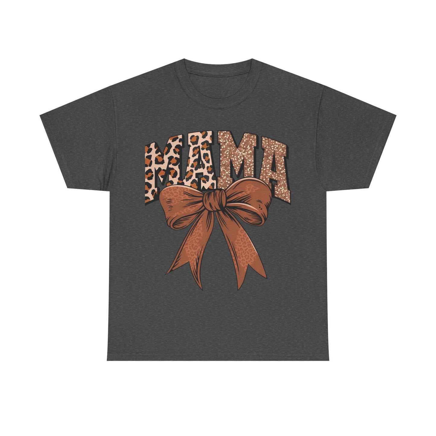 Leopard Mama & Bow- Unisex Heavy Cotton Tee