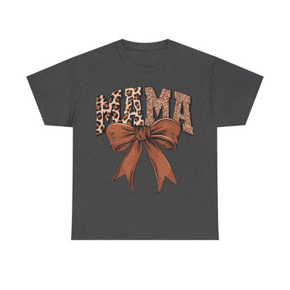 Leopard Mama & Bow- Unisex Heavy Cotton Tee