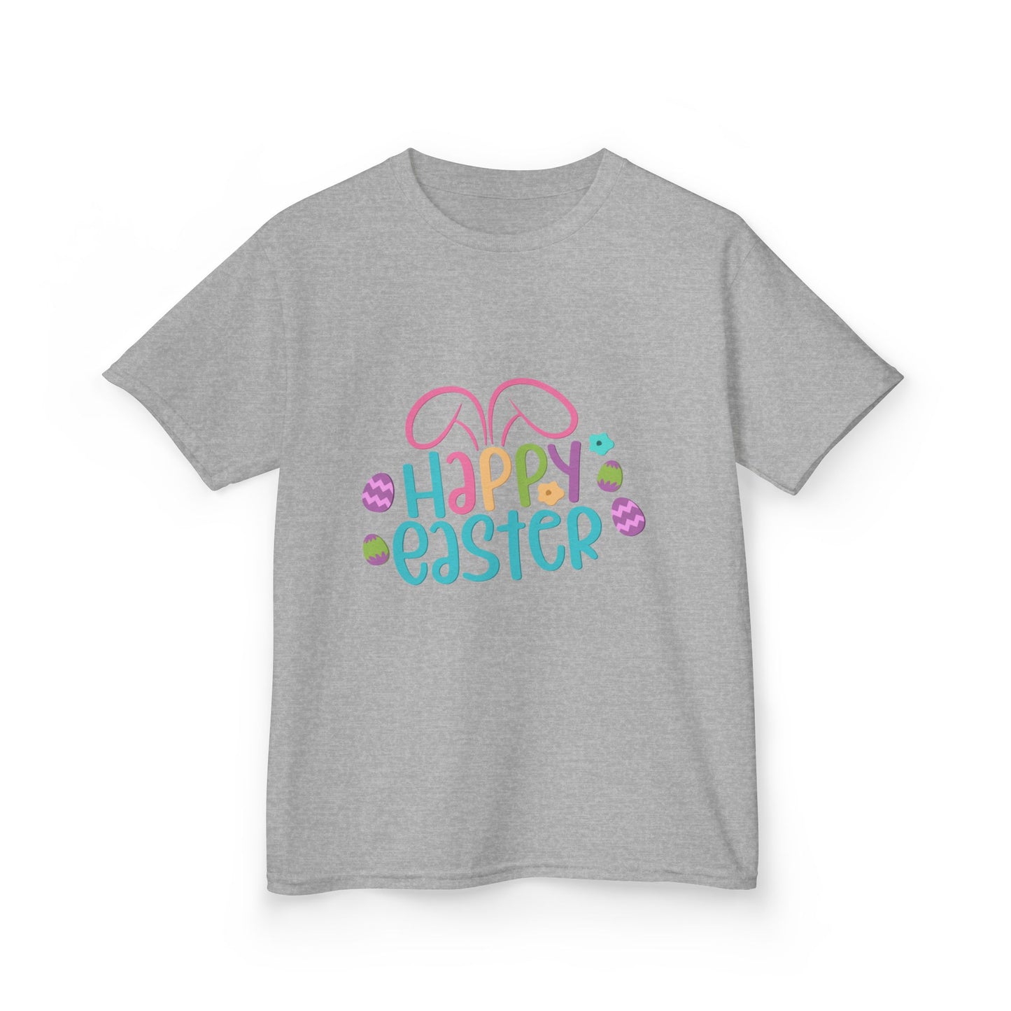 Happy Easter Kids Tee — Bunny Ears & Easter Eggs Holiday Shirt