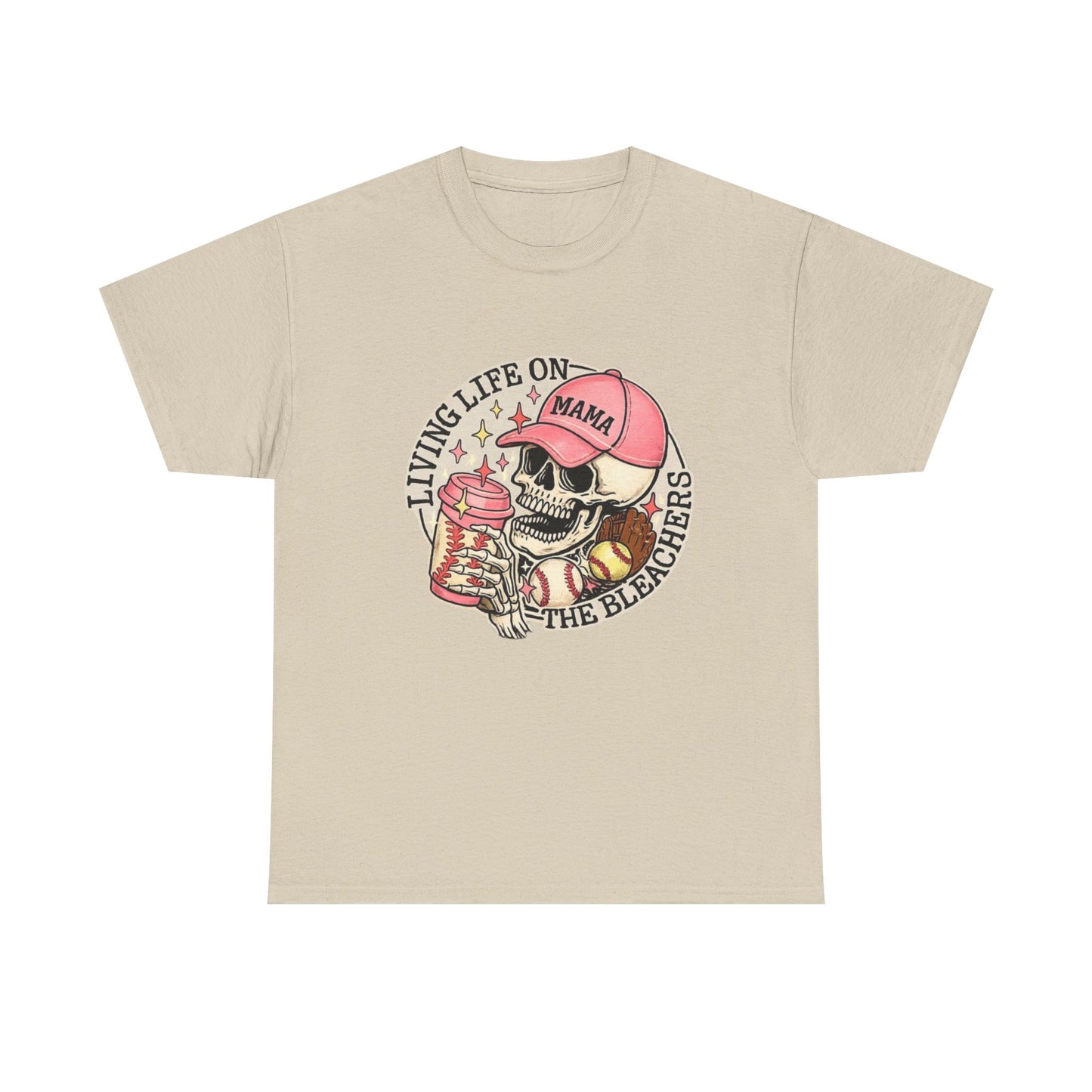 Living Life SPORTS MOM Skull Tee — Mama Cap Vintage Surf School Shirt