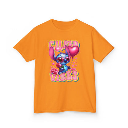 Kids Tee — 'Cupid Vibes' Cute Cartoon Cupid Character Valentine Shirt