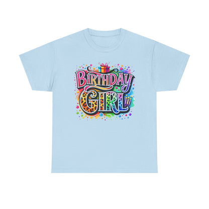 Birthday Girl T-Shirt — Colorful Party Graphic Tee for Her