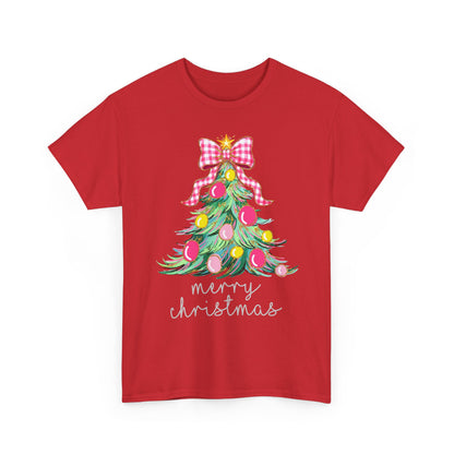Merry Christmas Tree Unisex Heavy Cotton Tee
