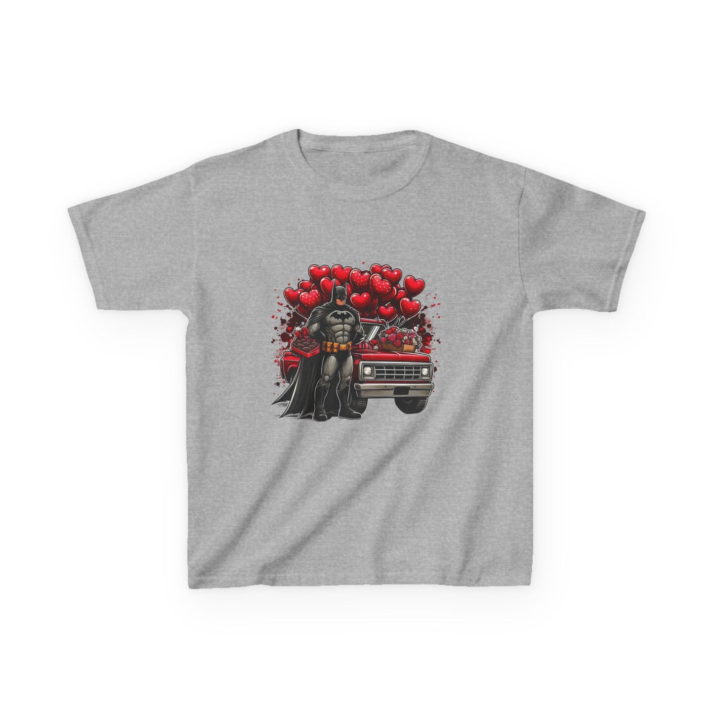 Kids Vader Valentine T‑Shirt — Darth Vader with Hearts and Vintage Car