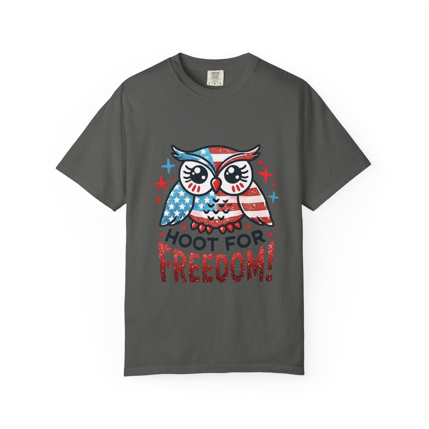 Patriotic 'Hoot for Freedom' Owl T-Shirt