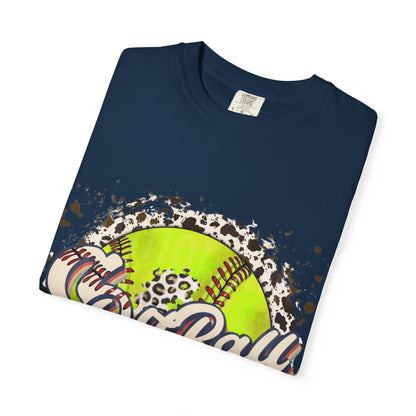 Softball Vintage Graphic T-Shirt — Neon Softball Logo Tee