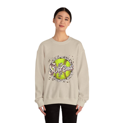Softball Graphic Crewneck Sweatshirt – Neon Softball Design