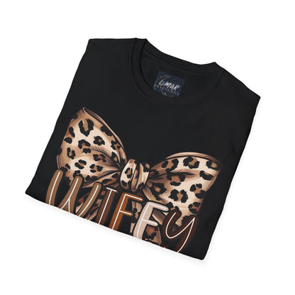 Wifey Leopard Bow T-Shirt — 'WIFEY' Leopard Print Bow Tee