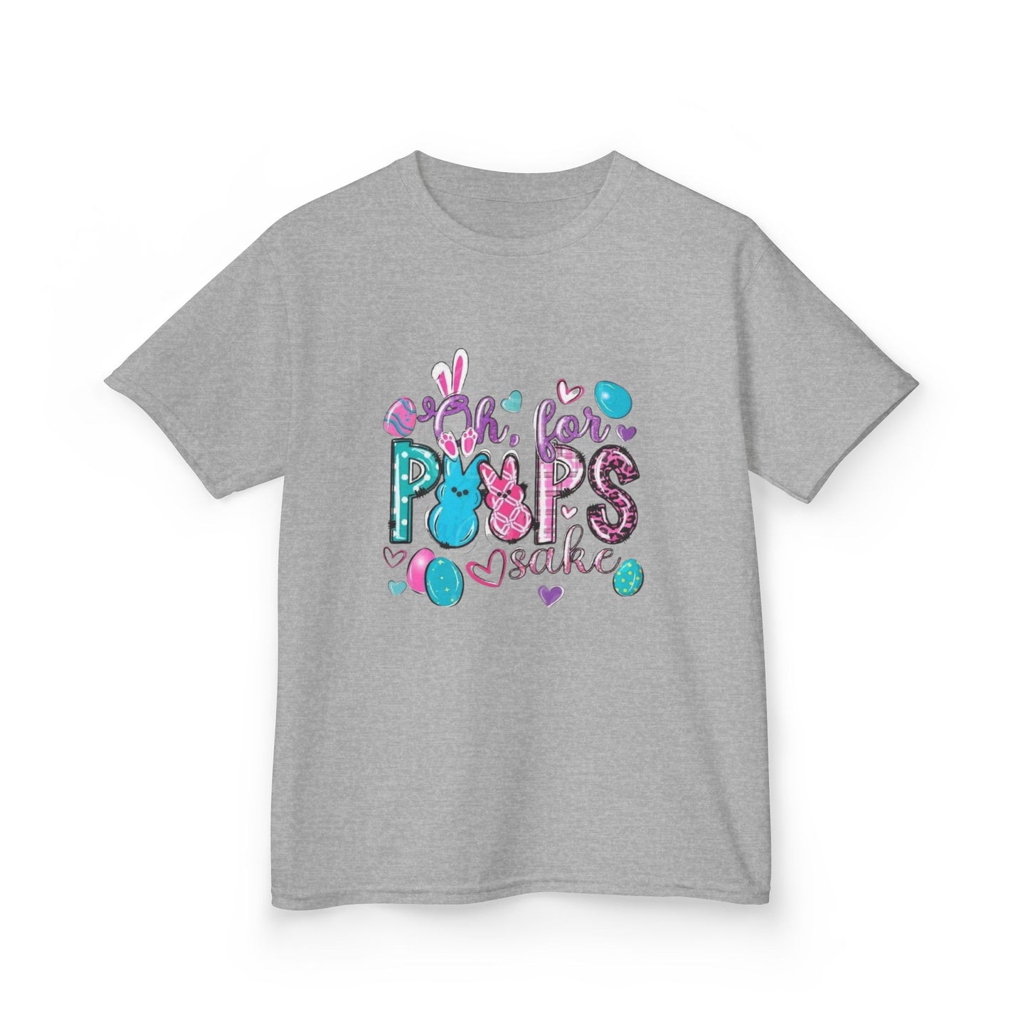 Kids Tee — "Pops" Cute Colorful Bunny Hearts Design (Children’s Graphic T-Shirt)