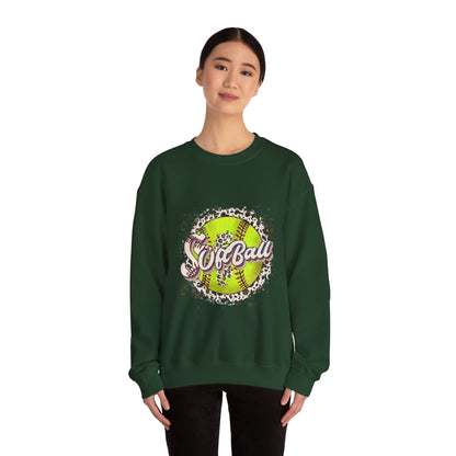 Softball Graphic Crewneck Sweatshirt – Neon Softball Design