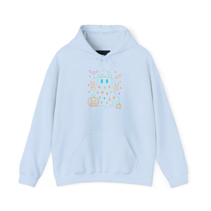 Cute Ghosts Unisex Hooded Sweatshirt | Perfect for Halloween, Cozy Fall Days, Casual Wear, Ghost Lover Gifts, Spooky Season Apparel