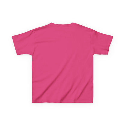 Valentine Blue Monster Kids Tee — Cute Fluffy Monster with Roses & Heart Paint