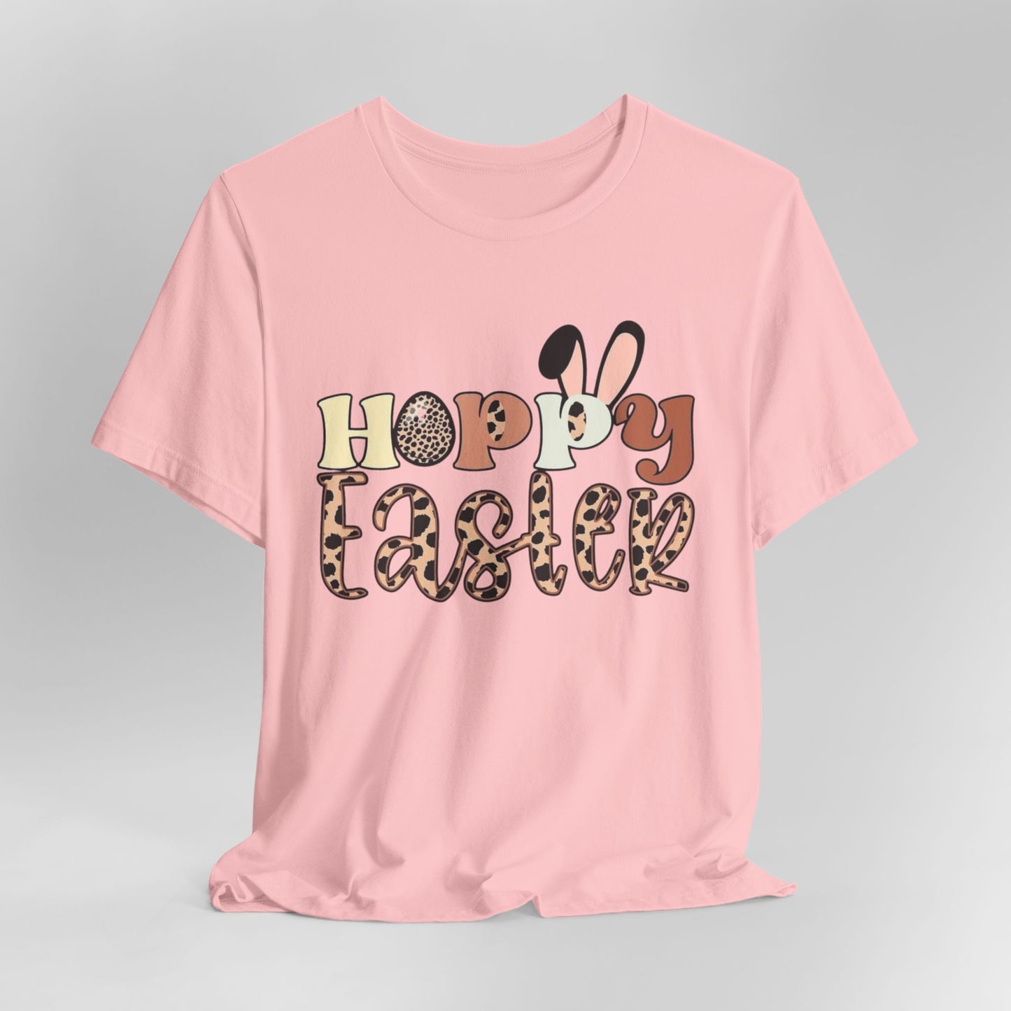 Happy Easter Leopard Print Tee — Cute Bunny Egg Holiday T-Shirt
